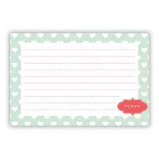 Minnie Personalized Double Sided Recipe Cards Set Of 24