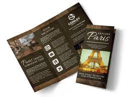 travel paris tri fold brochure template