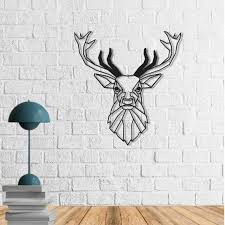 Deer Metal Wall Decor Geometric Animal