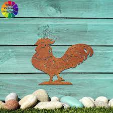 Rusty Rooster Decor Metal Cocl