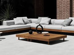 kasbah teak garden side table by living