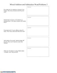 Third grade math worksheets this page contains all our printable worksheets in section addition and subtraction of third grade math. Addition And Subtraction Word Problems 3 Worksheet