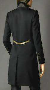 Details About New Burberry Womens Cashmere Tuxedo Coat Chain Detail Size 14 See Size Chart