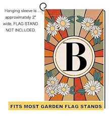 Monogram Letter B Garden Flag Summer