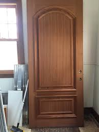 Wood Front Door To Have A Glass Panel