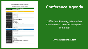 printable conference agenda templates