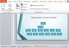 Widescreen Organizational Chart Template For Powerpoint