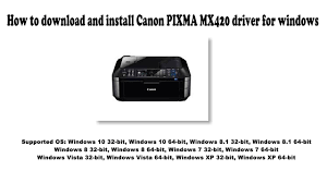 Canon pixma mx 420 druckerzubehör. How To Download And Install Canon Pixma Mx420 Driver Windows 10 8 1 8 7 Vista Xp Youtube