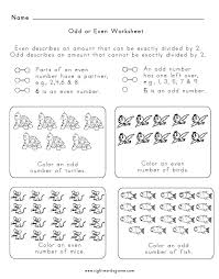 Even And Odd Numbers Sight Words Reading Writing