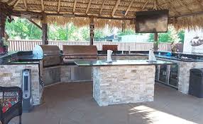 Outdoor kitchen islands houston tx are custom built to match the existing style of your home. Outdoor Kitchen Gallery Palapa Sales Houston Tikihut Repair