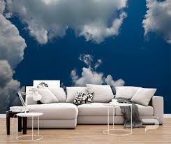 White Clouds Wall Mural Sky Wallpaper