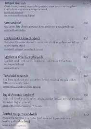 menu of eva cafe anjuna goa