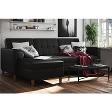 hearthstone faux leather storage chaise