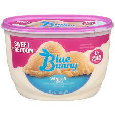 Blue Bunny No Sugar Added Ice Cream gambar png