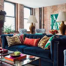 blue velvet chesterfield sofa design ideas