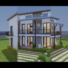 Custom Flat Roof Apartment House Plan 6