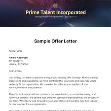 free offer letter templates exles