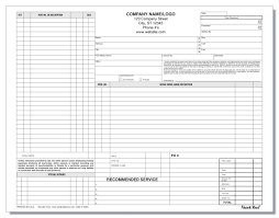 Automotive Repair Work Order And Invoice Forms