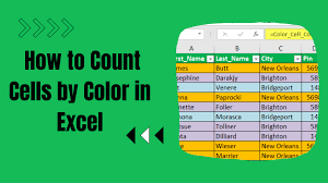 excel count colored cells how to
