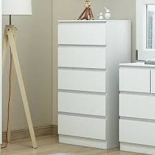 Now you can shop for it and enjoy a good deal on aliexpress! 121 5cm Tall 5 Drawer Bedroom Modern Chest Matt White Finish Designer Style 5060559587174 Ebay