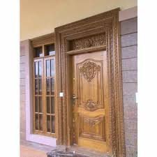 exterior polished wooden main door