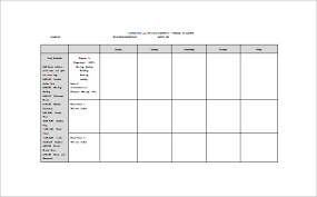 Microsoft Word Weekly Lesson Plan Template Lesson Format