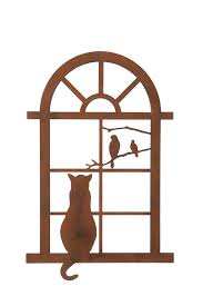 Cat In Oval Window Wall Art By London