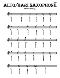 Scales Alto Bari Sax With Fingering Diagrams