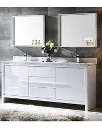 72 white bathroom vanity double sink