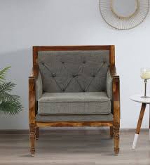 louis sheesham wood 1 seater sofa