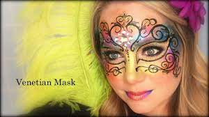 venetian mask face painting and makeup