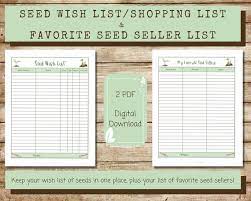 Garden Seed Wish List Favorite Garden