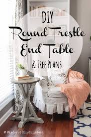 Round Trestle End Table