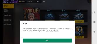 google play gift card not perchace in