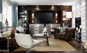 Great Tv Space And Wall Eclectic