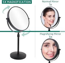 taller tabletop makeup mirror of 8 inch