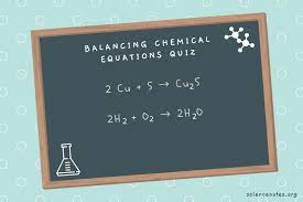 Balancing Chemical Equations Quiz