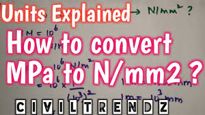 how to convert mpa to n mm2 in 2 steps