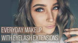 everyday makeup with eyelash extensions