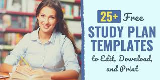 27 Free Study Plan Templates To Edit