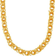 interlock necklace gold plated