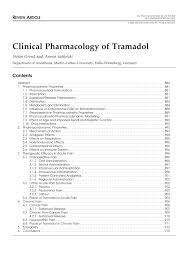 Pdf Clinical Pharmacology Of Tramadol