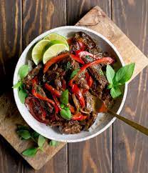 thai basil beef stir fry wholesomelicious