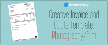 Creative Invoice And Quote Template Photography Film