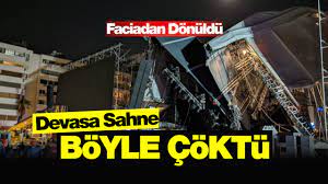 İzmir'de Tarkan konseri öncesi facianın eşiğinden dönüldü! Tarkan'ın dev  sahnesi böyle çöktü... - Güncel - Emlak Pencerem