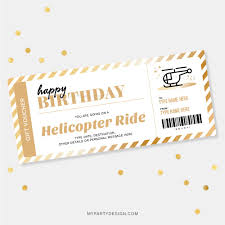 helicopter ride gift voucher template
