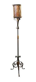 Wrought Iron Floor Lamp With Mica Shade