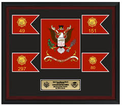 framed army colors and guidons 18 x 20