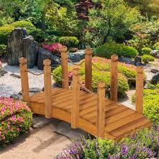 Natural Cedar Wood Garden Bridge