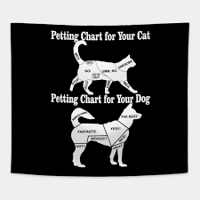 Petting Chart For Dog And Cat Funny Humor Design